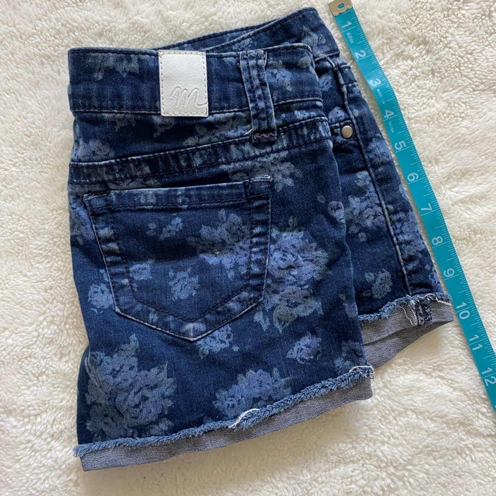 Blue floral shorts